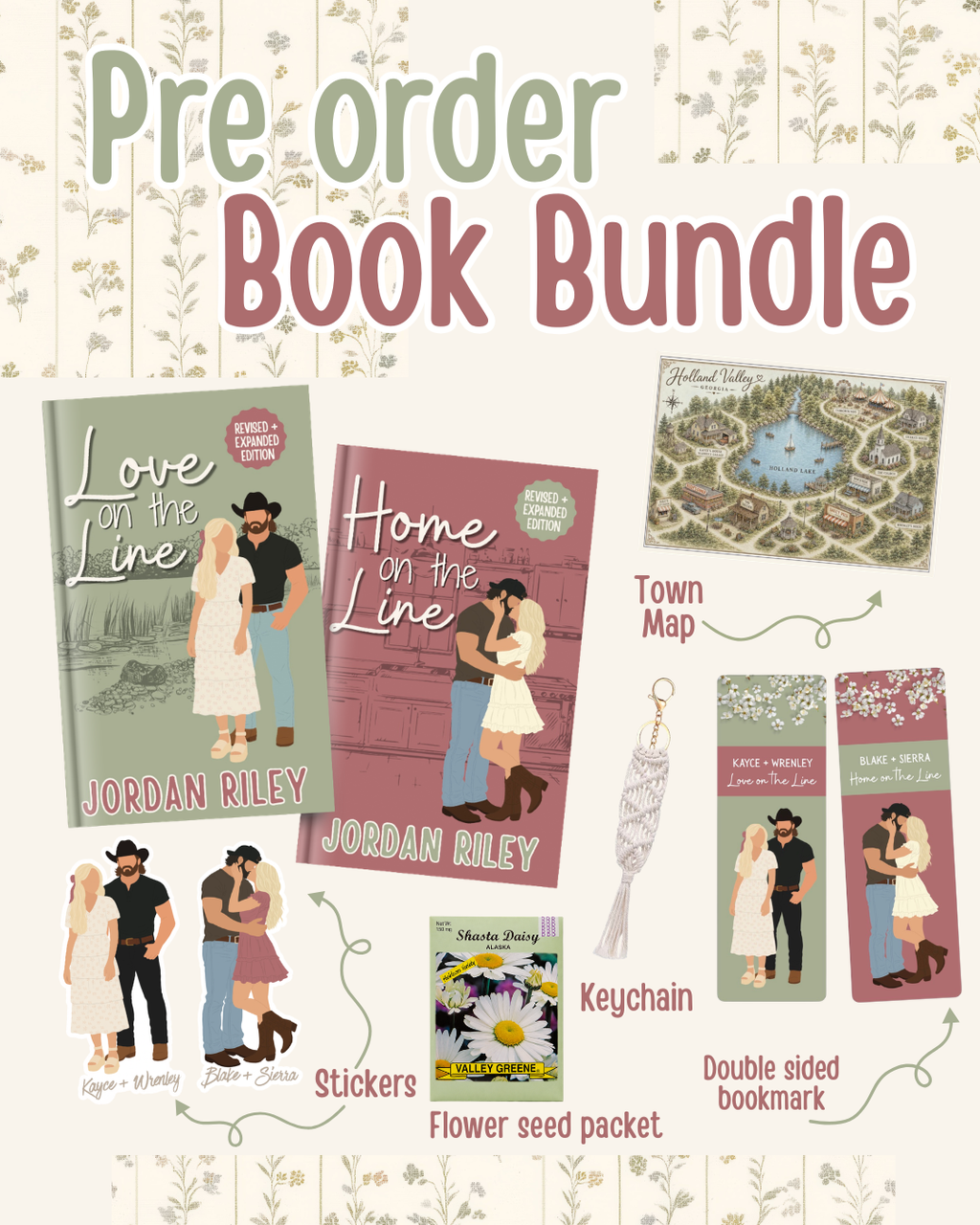 Preorder- Love on the Line + Home on the Line Book Bundle with exclusive merch ~ both signed