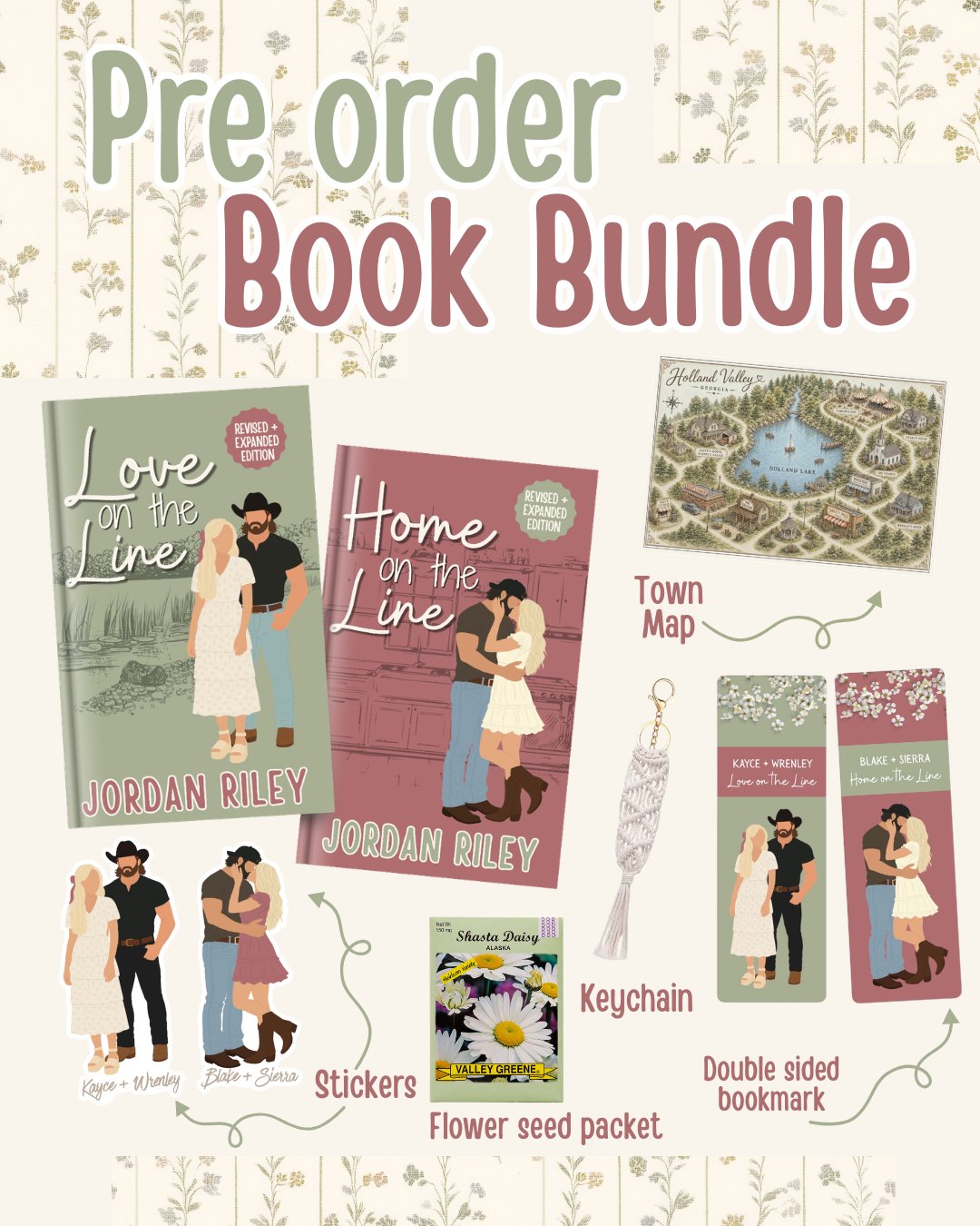 Preorder- Love on the Line + Home on the Line Book Bundle with exclusive merch ~ both signed