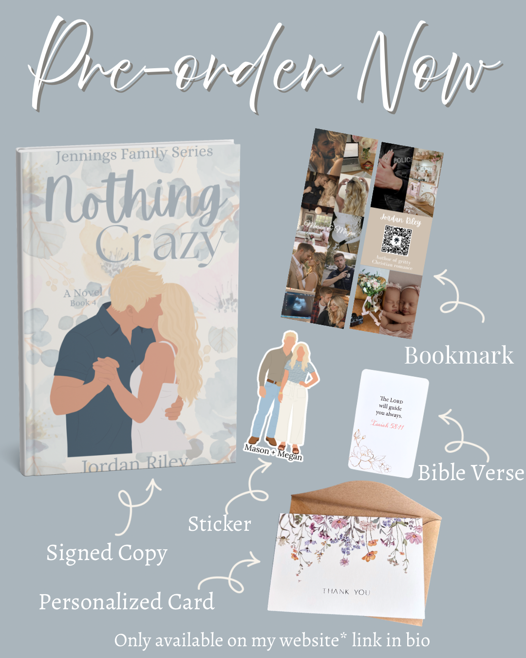 PREORDER Mason + Megan’s book- Jennings family series #4 - Signed copy + Merch